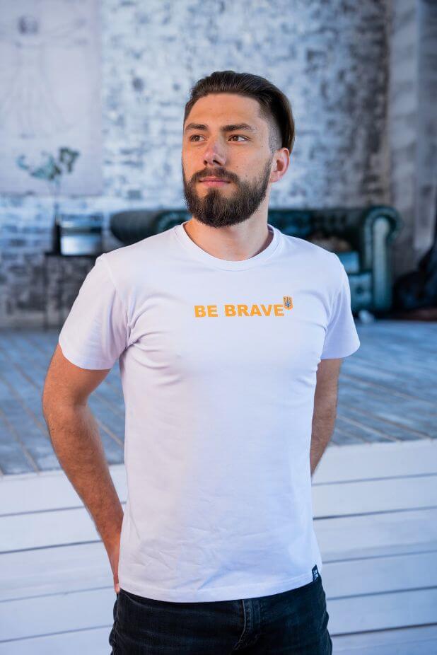 Men's T-shirt "Be Brave": White